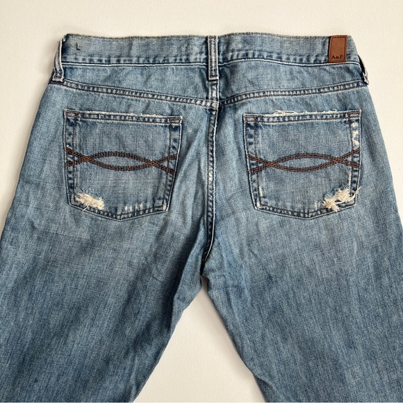 Vintage Jeans Abercrombie & Fitch Destroyed Straight Leg Light-wash Size 6 - Picture 5 of 6